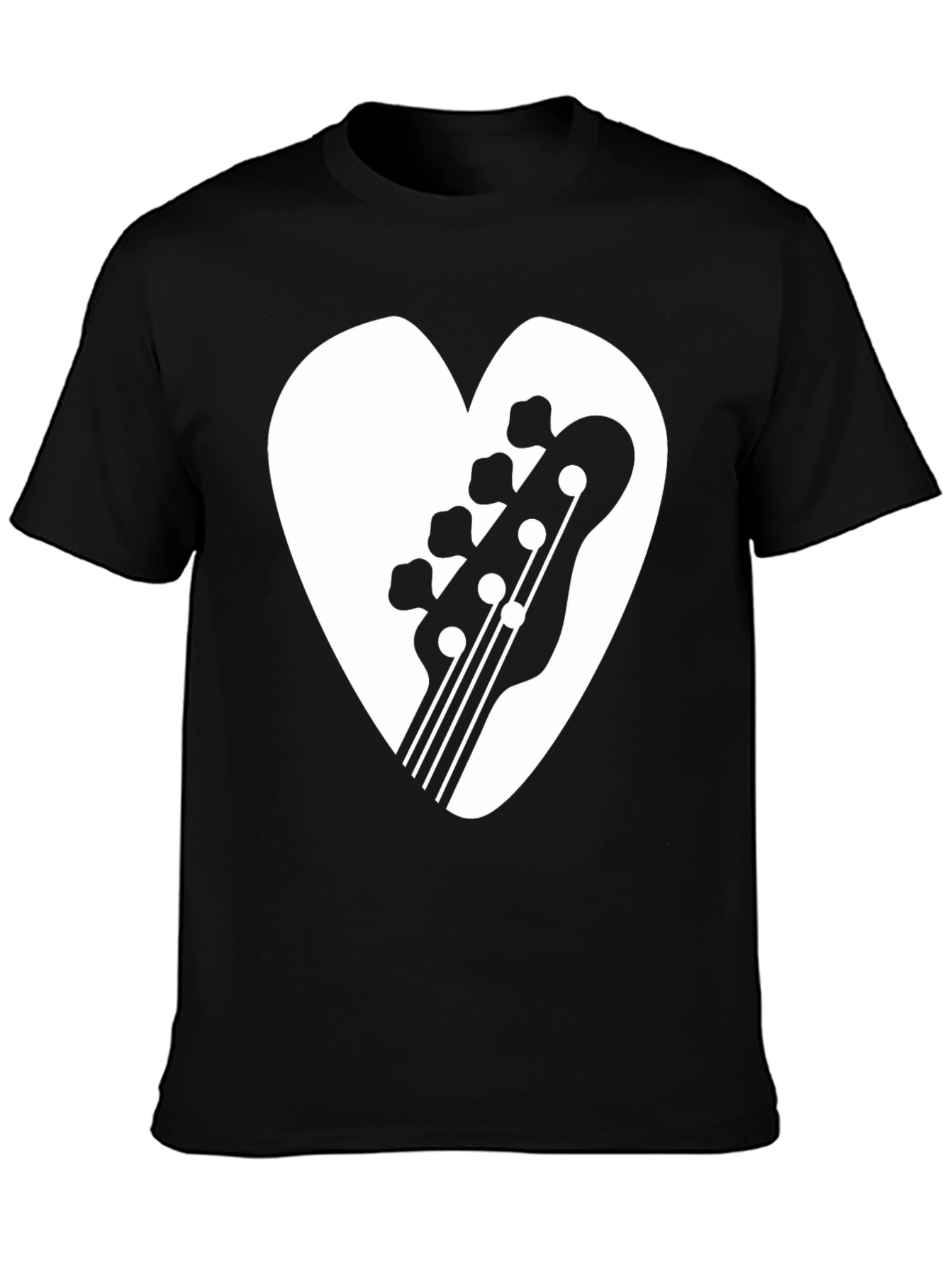 Bass Guitar Heart Graphic Tee - Musicians T-Shirt