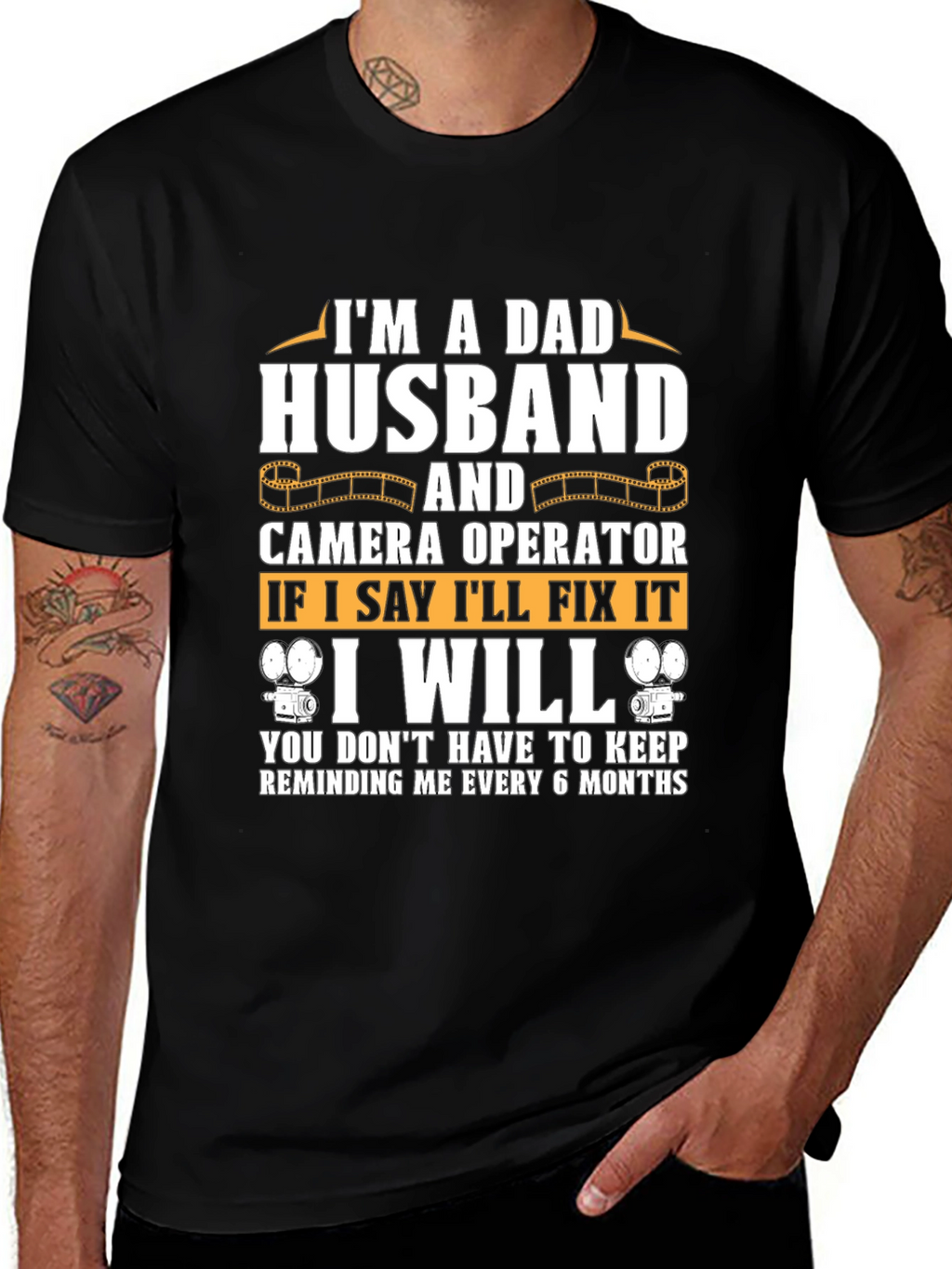 Dad Husband Camera Operator T-Shirt