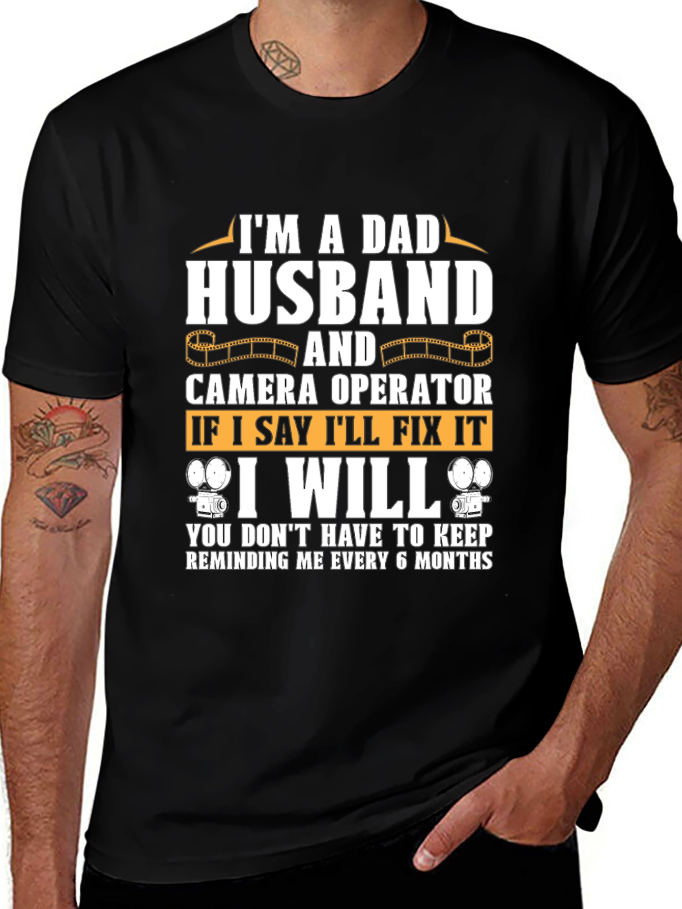 Dad Husband Camera Operator T-Shirt