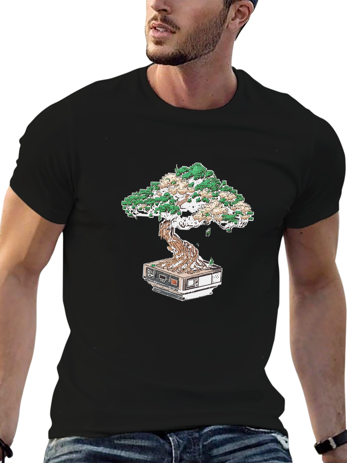 Tech Bonsai Tee: Cool Geeky Style