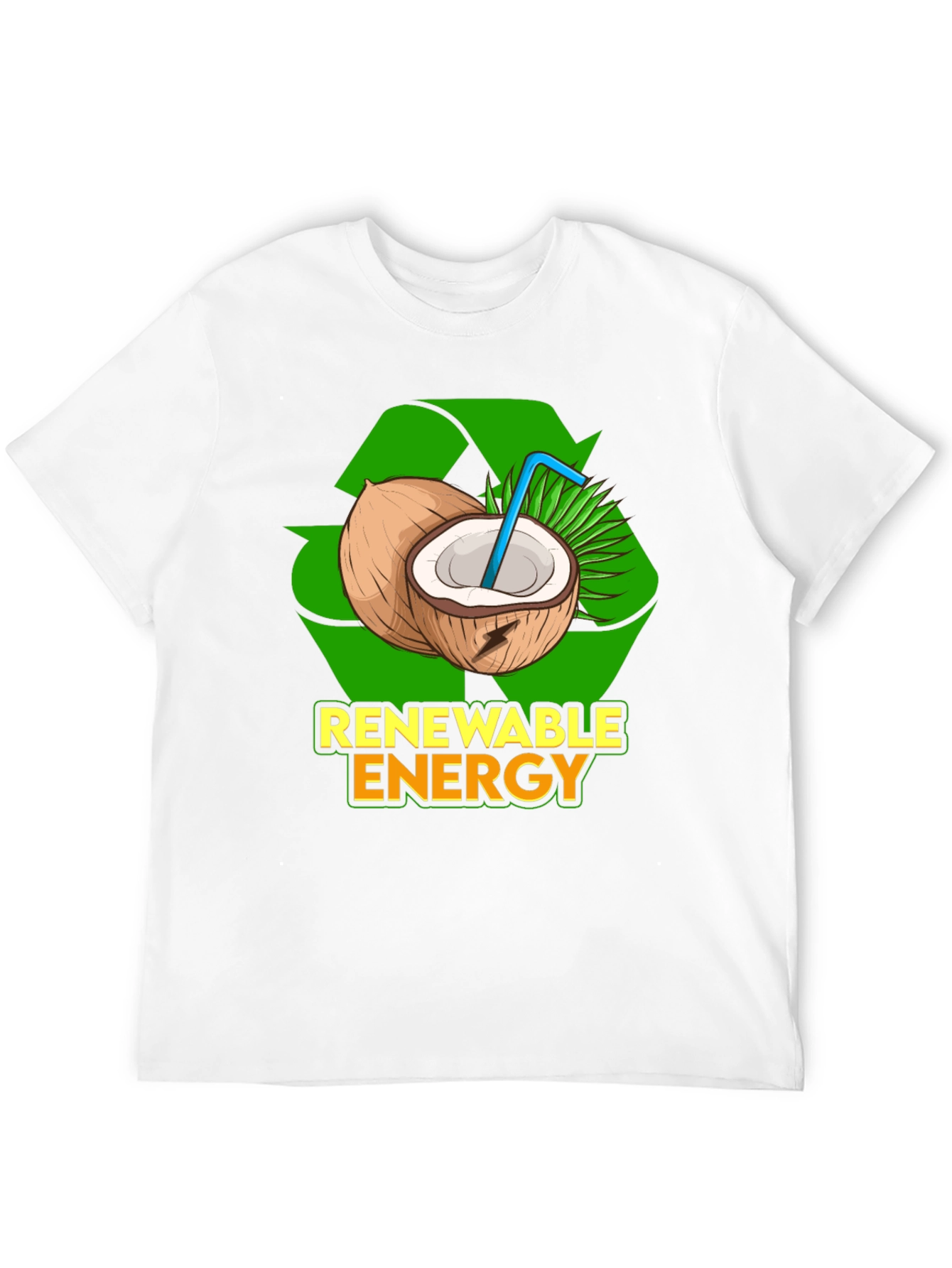 Renewable Energy Coconut T-Shirt - Eco-Friendly Design