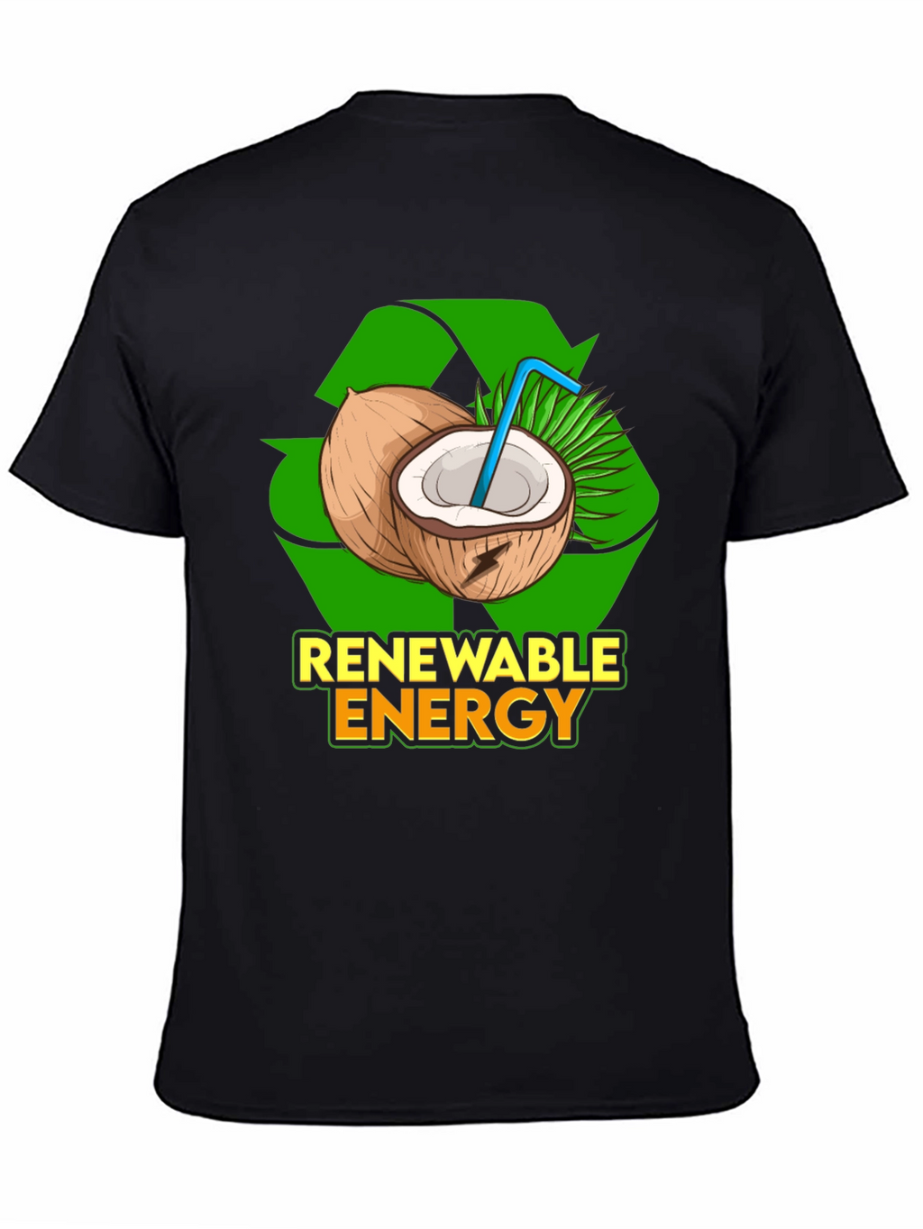 Renewable Energy Coconut T-Shirt - Eco-Friendly Design