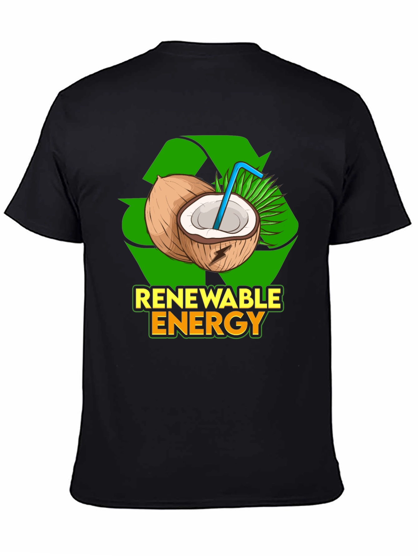 Renewable Energy Coconut T-Shirt - Eco-Friendly Design