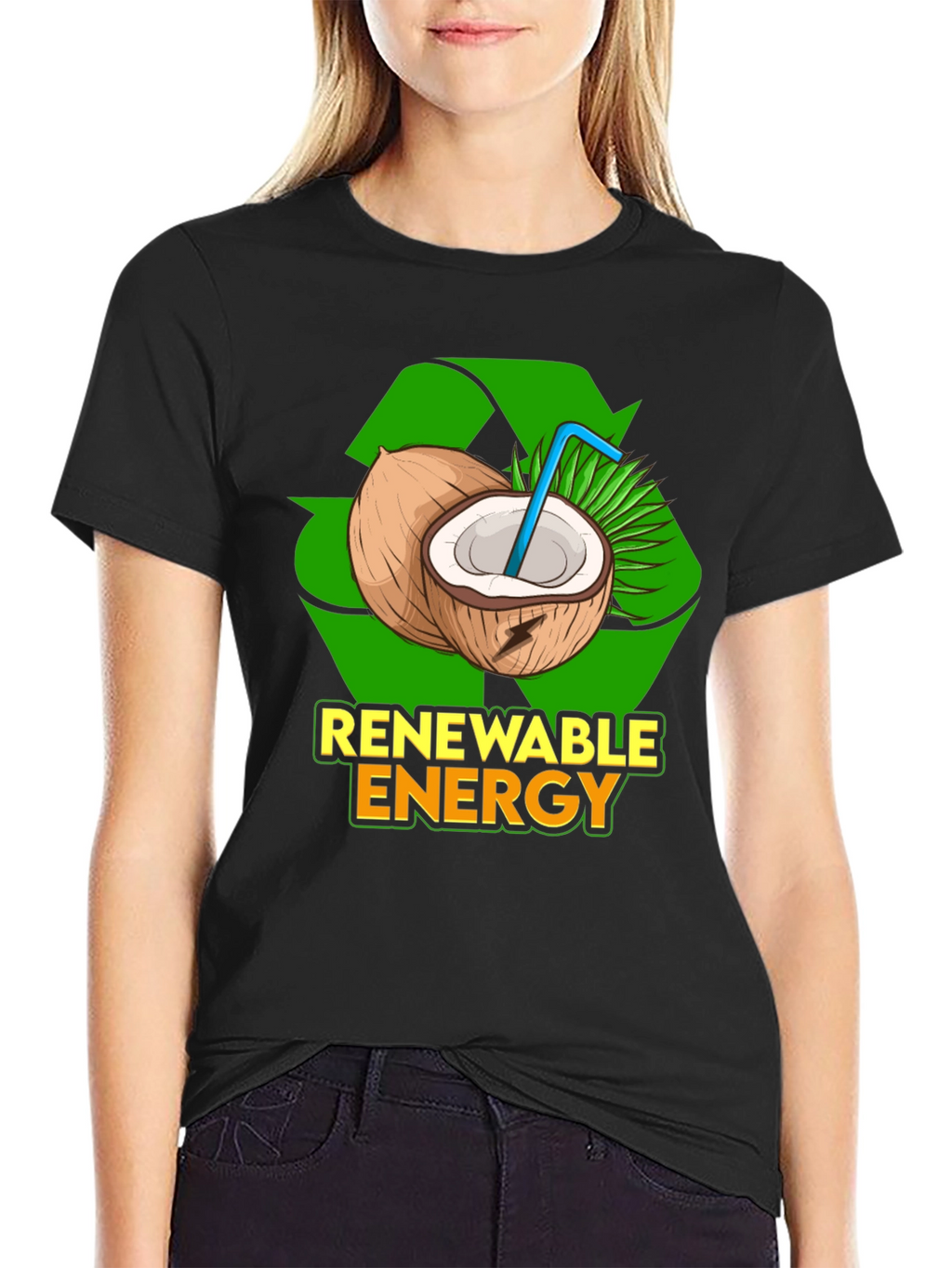 Renewable Energy Coconut T-Shirt - Eco-Friendly Design