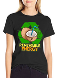 Renewable Energy Coconut T-Shirt - Eco-Friendly Design