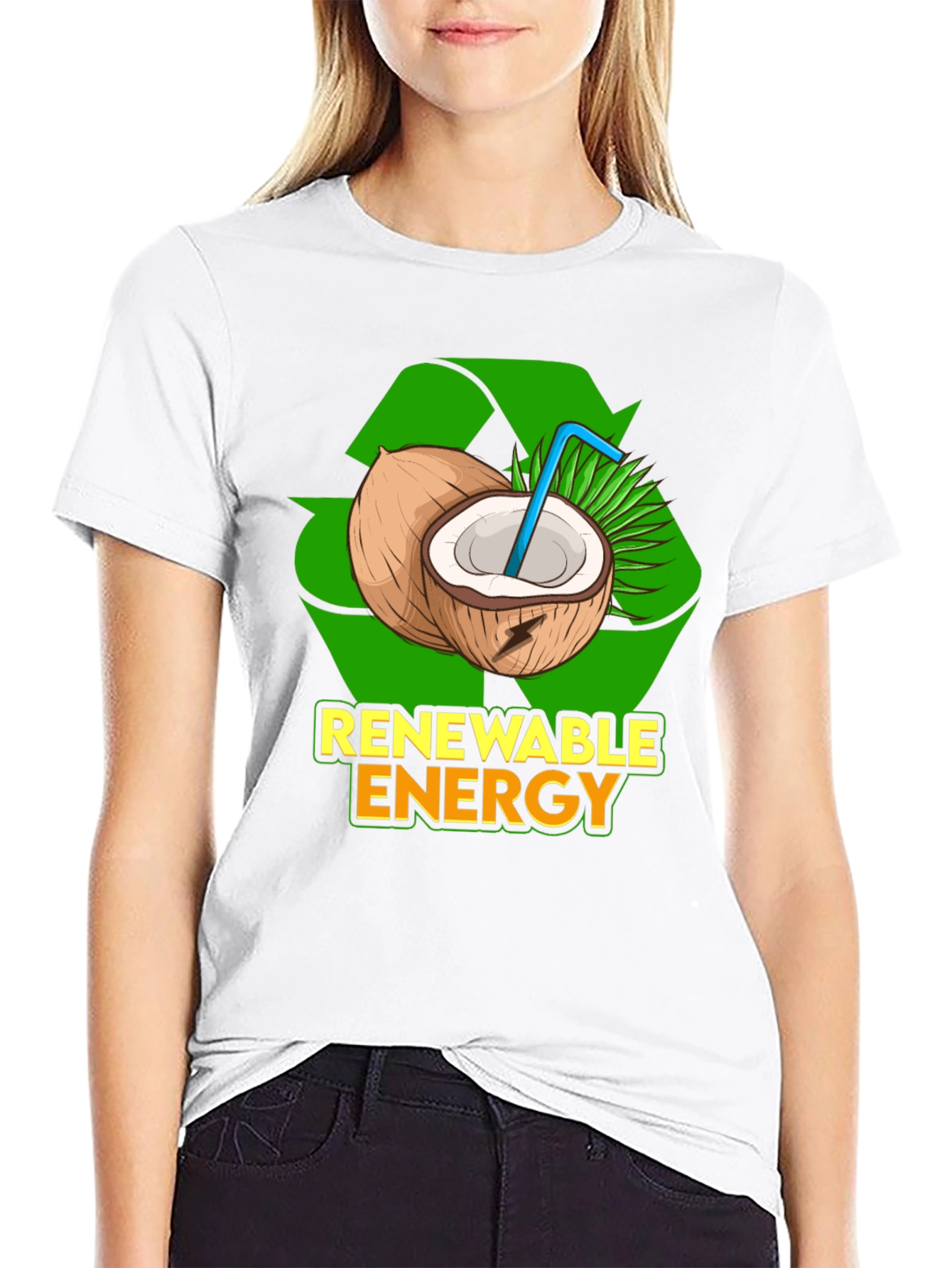 Renewable Energy Coconut T-Shirt - Eco-Friendly Design