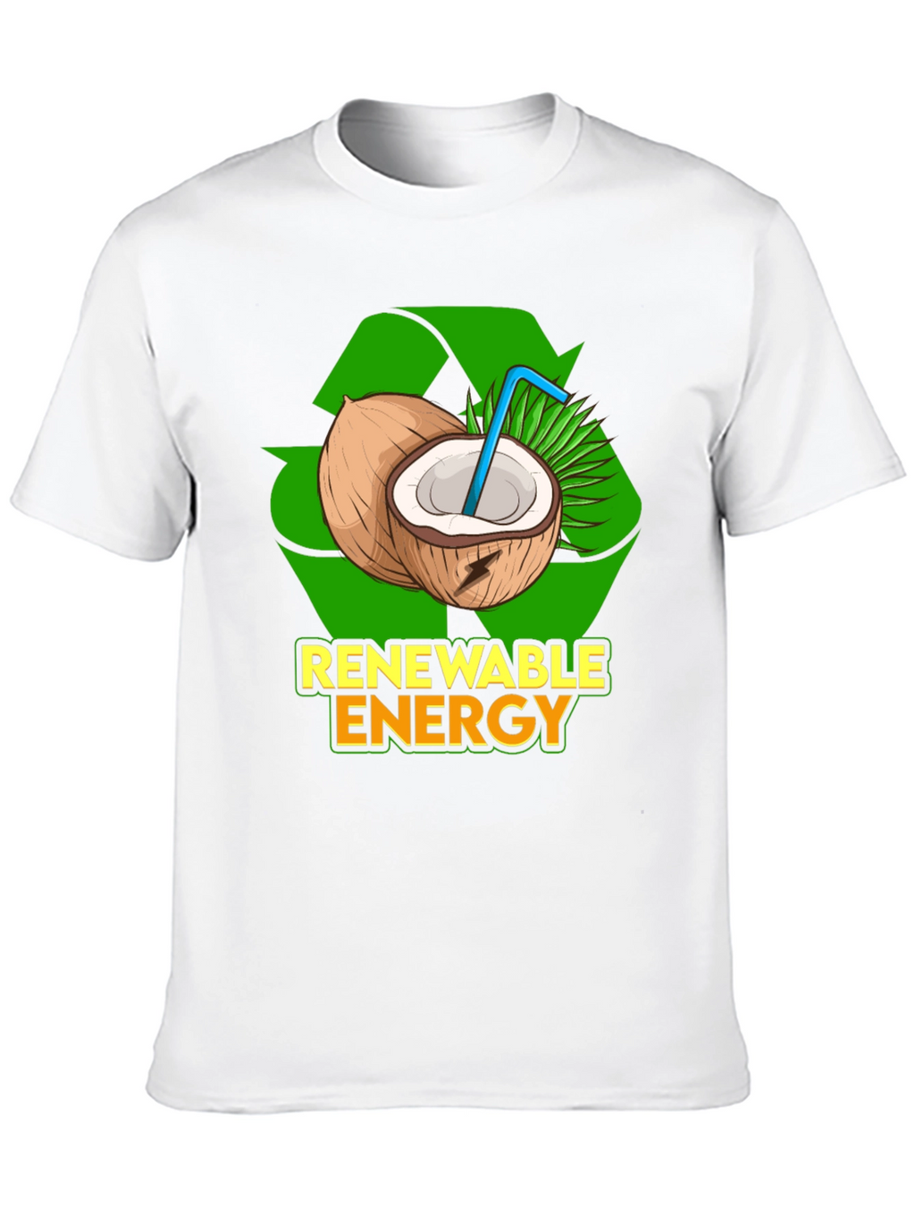 Renewable Energy Coconut T-Shirt - Eco-Friendly Design