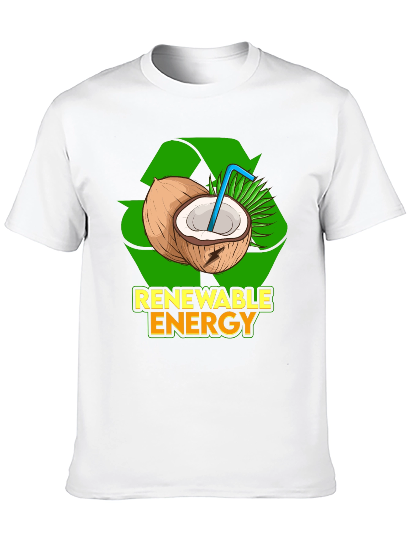 Renewable Energy Coconut T-Shirt - Eco-Friendly Design