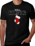 Well Hung Christmas Stocking T-Shirt