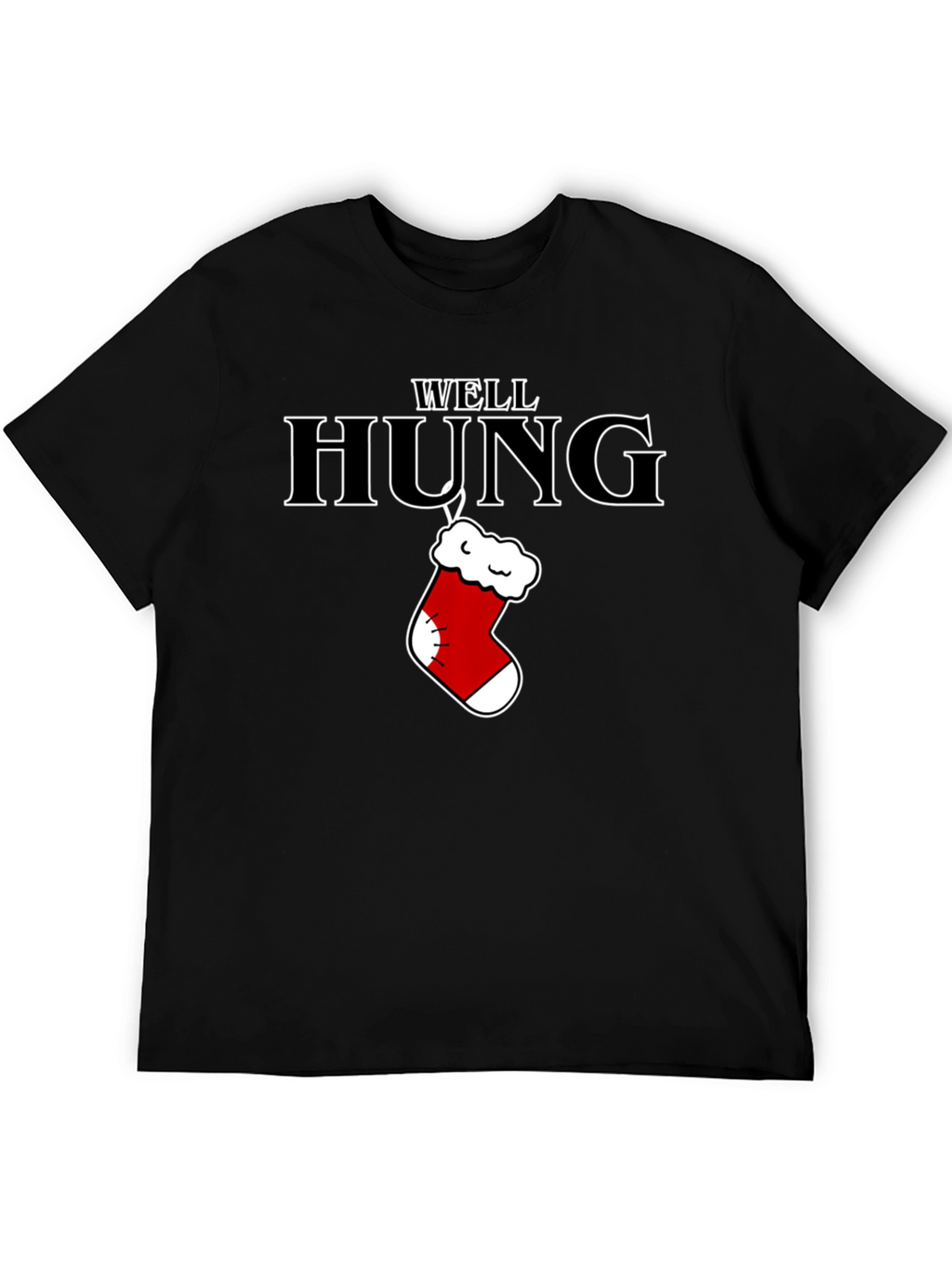Well Hung Christmas Stocking T-Shirt