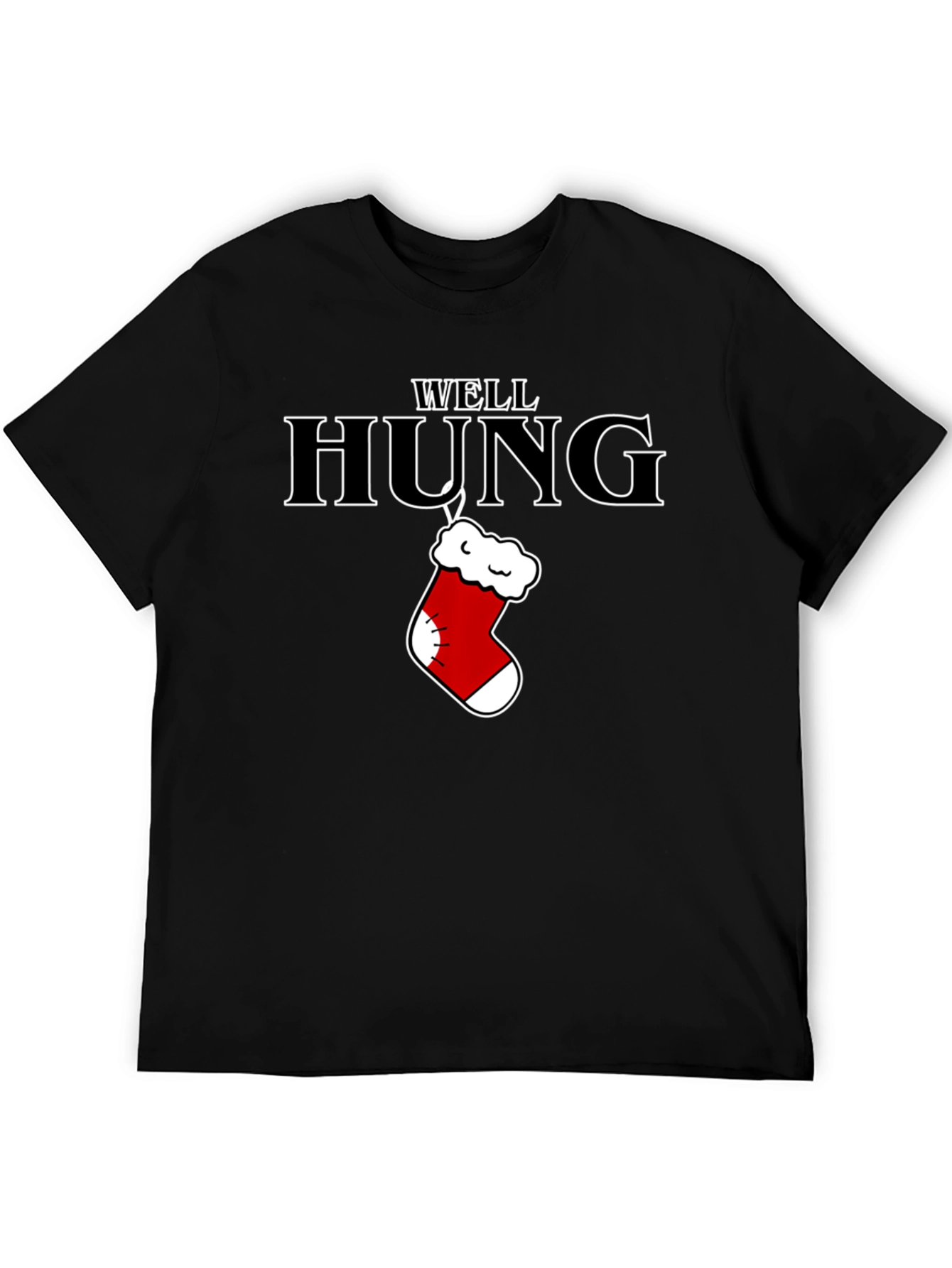 Well Hung Christmas Stocking T-Shirt