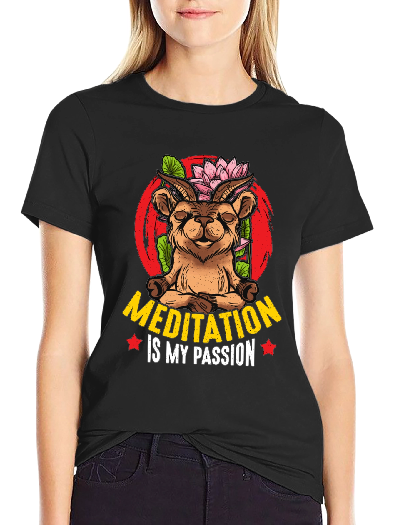 Meditation Goat T-Shirt - Unisex Design