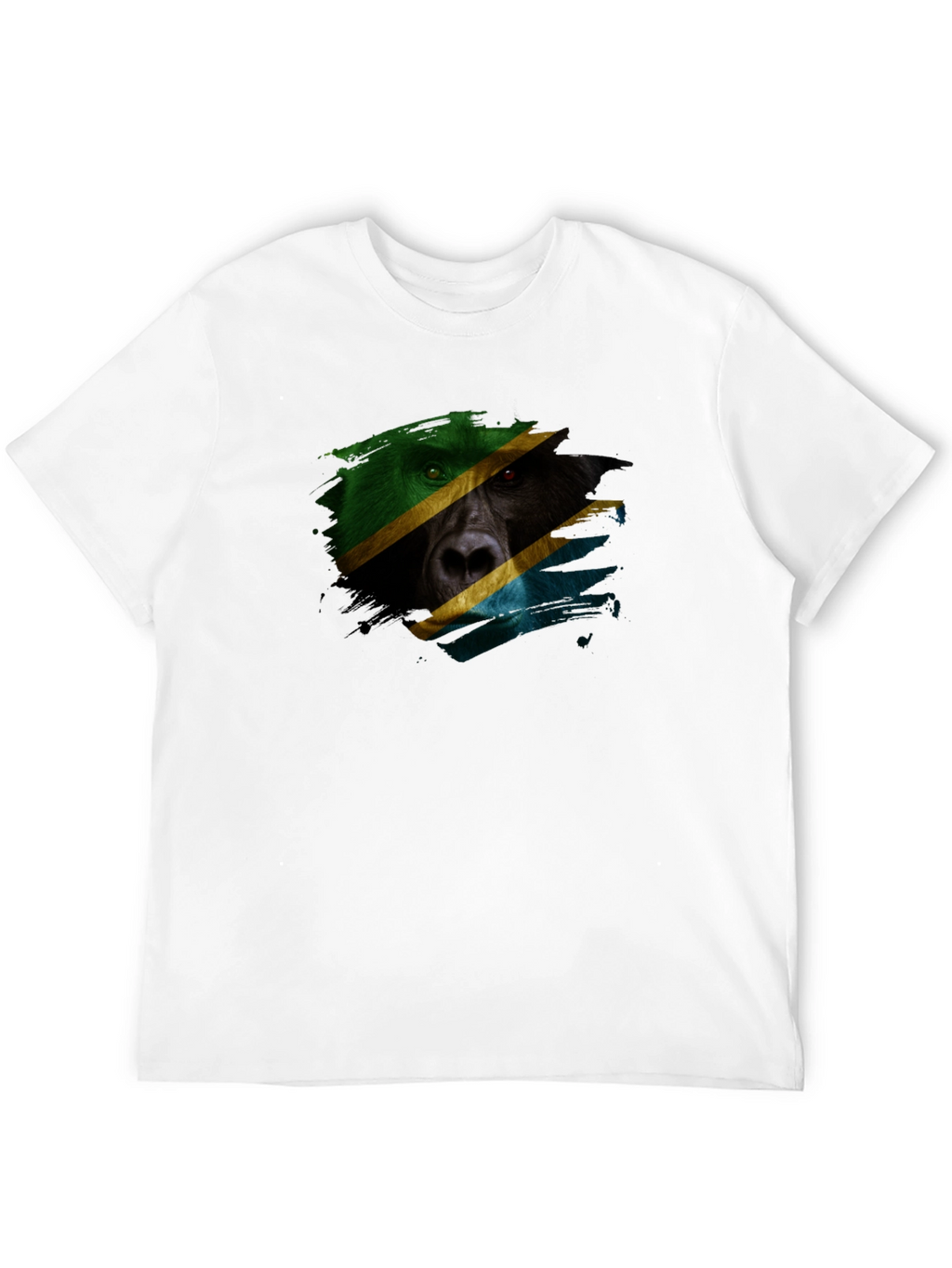 Tanzania Flag Bear Black T-Shirt