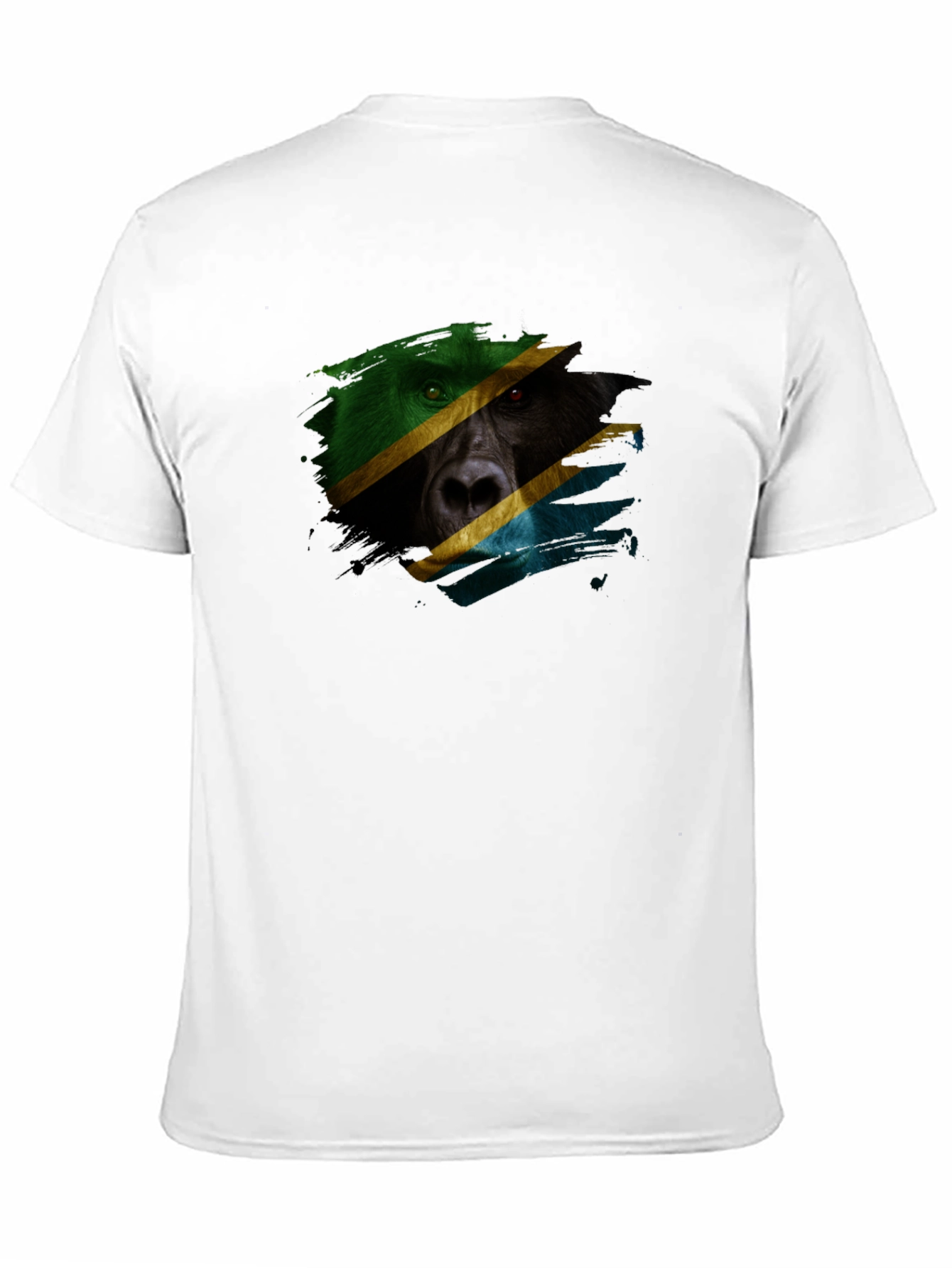Tanzania Flag Bear Black T-Shirt