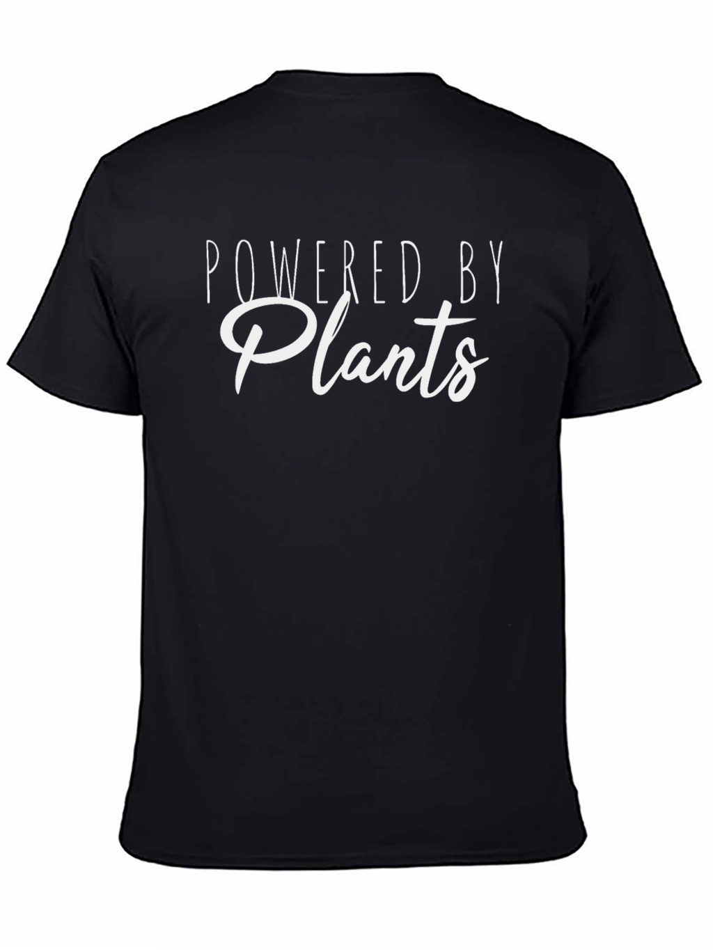 Powered by Plants Vegan T-Shirt Black Cotton