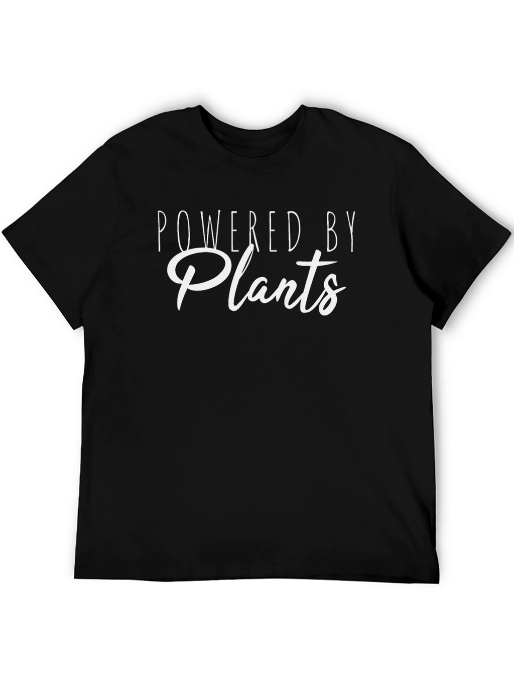 Powered by Plants Vegan T-Shirt Black Cotton