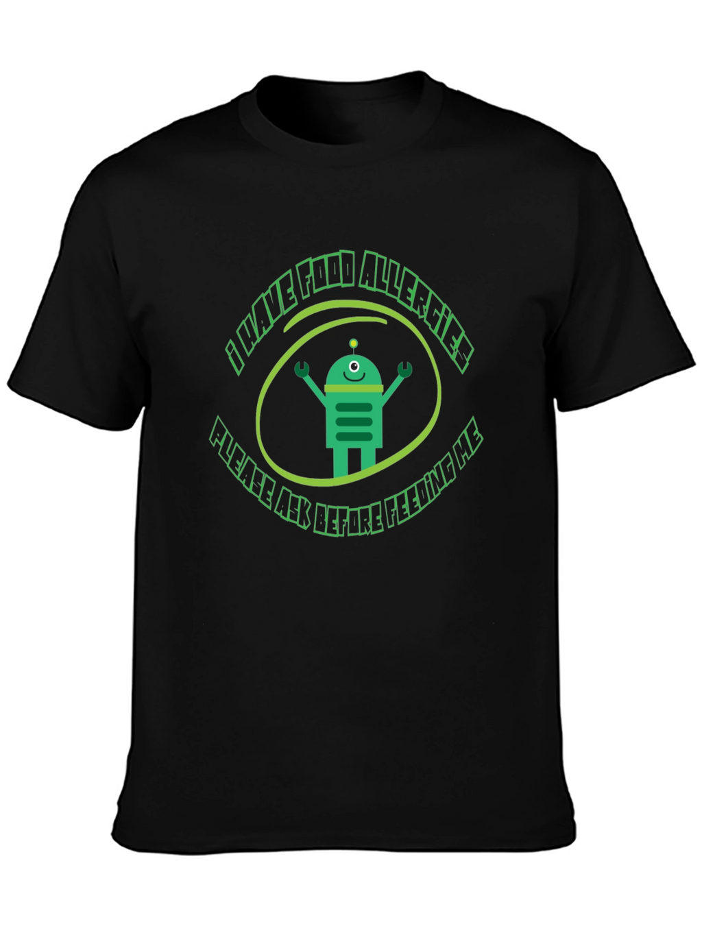 Food Allergy Awareness T-Shirt - Robot Design