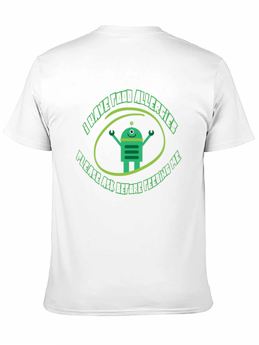 Food Allergy Awareness T-Shirt - Robot Design