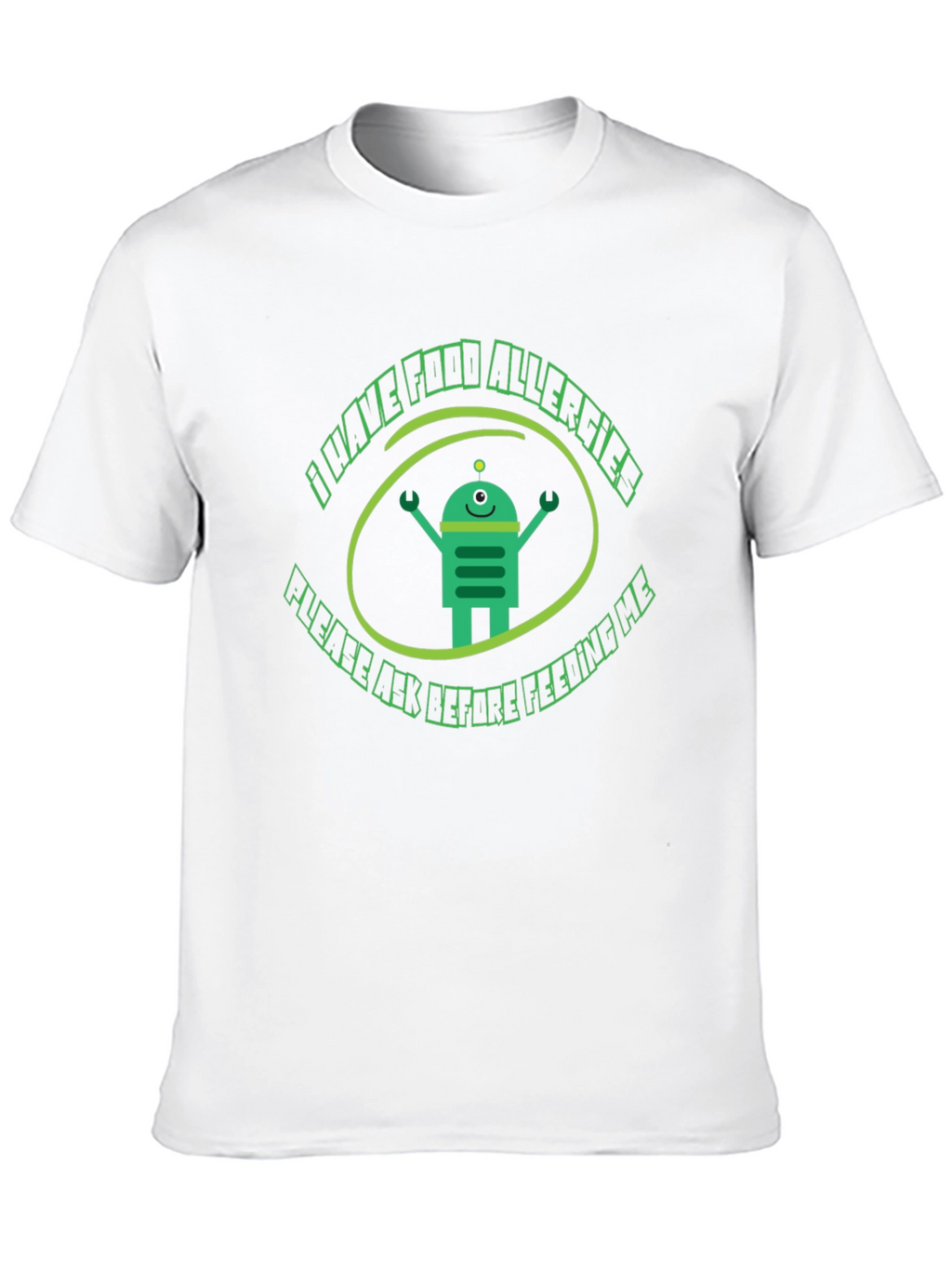 Food Allergy Awareness T-Shirt - Robot Design