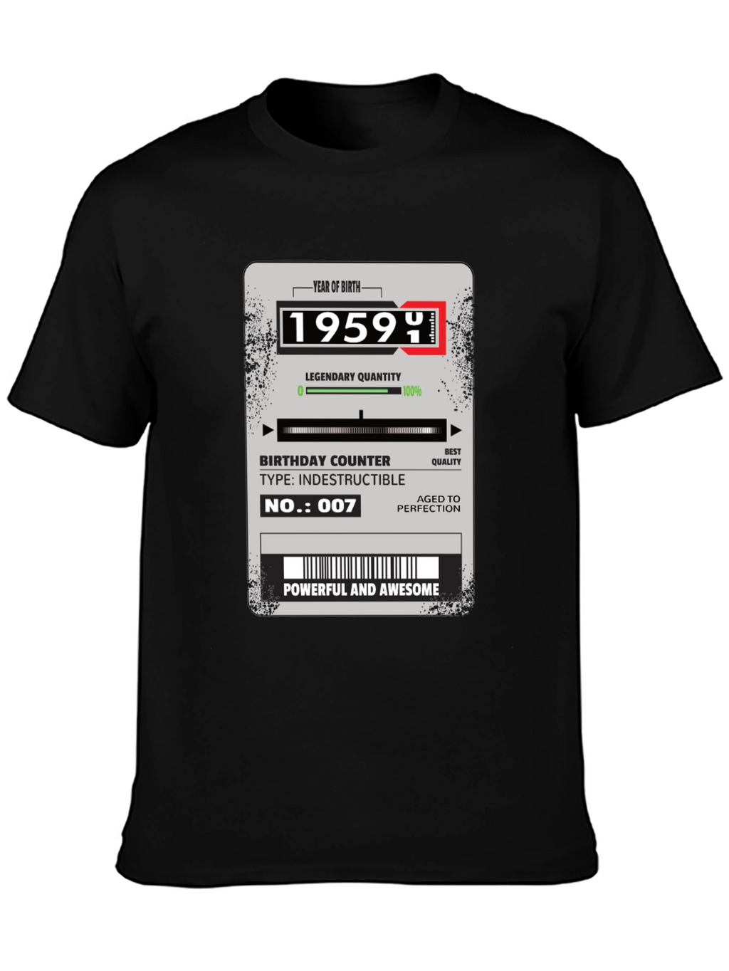 1959 Birthday Gift T-Shirt - Powerful & Awesome