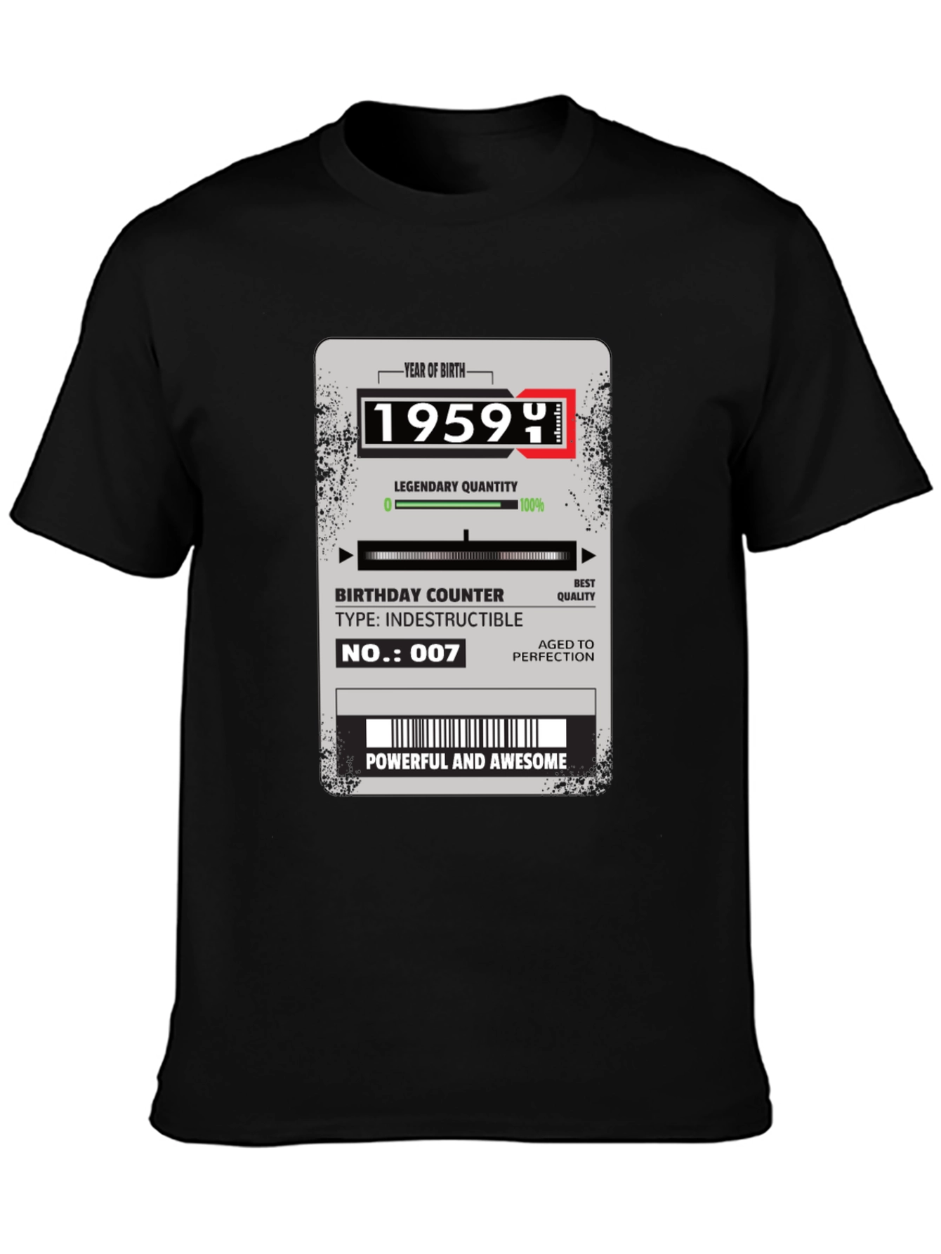 1959 Birthday Gift T-Shirt - Powerful & Awesome