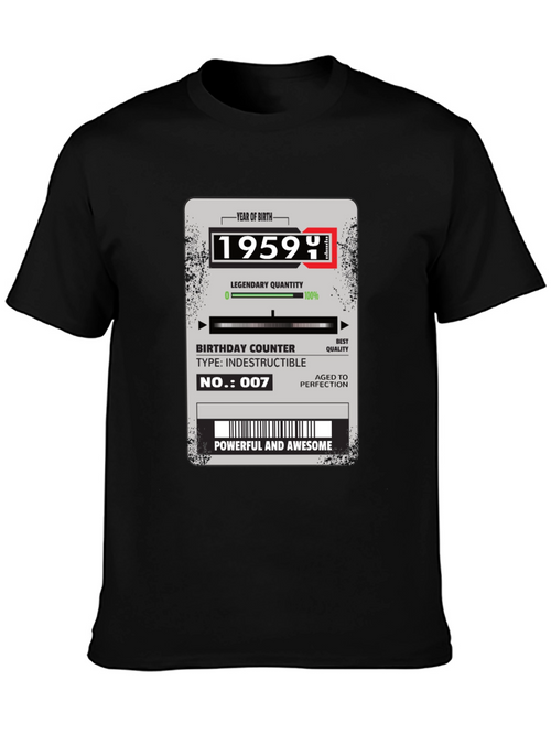 1959 Birthday Gift T-Shirt - Powerful & Awesome