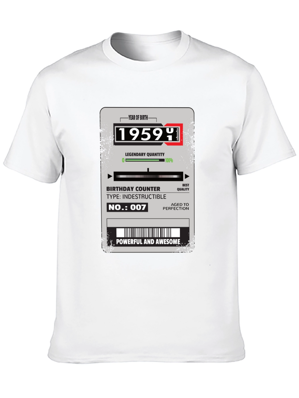 1959 Birthday Gift T-Shirt - Powerful & Awesome
