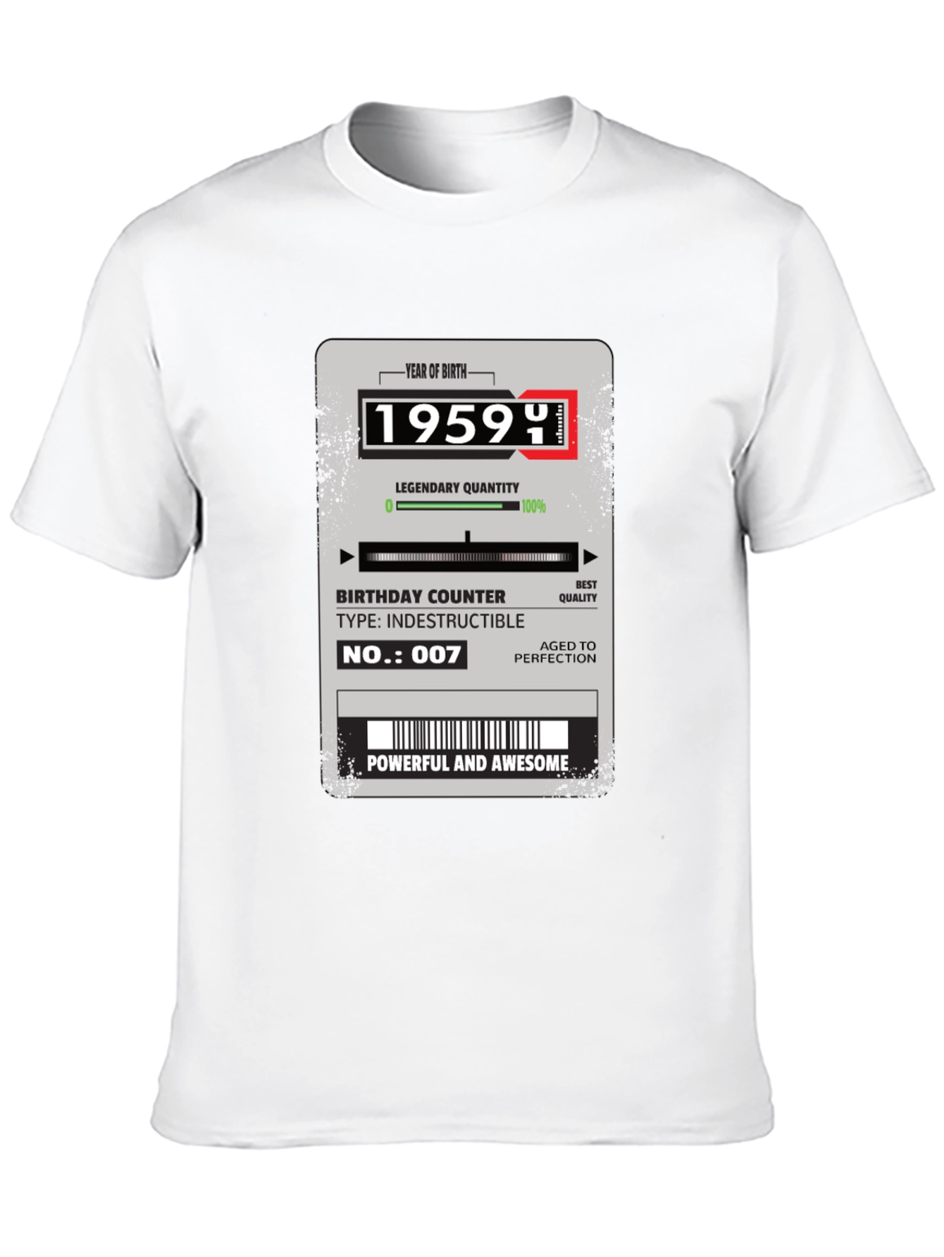 1959 Birthday Gift T-Shirt - Powerful & Awesome