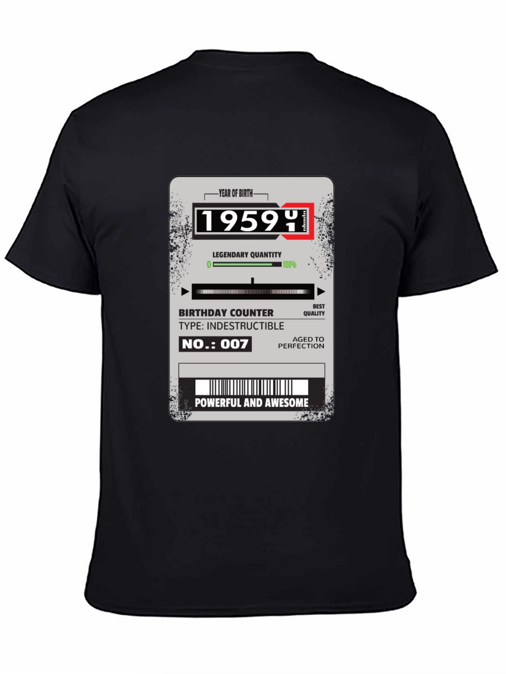 1959 Birthday Gift T-Shirt - Powerful & Awesome