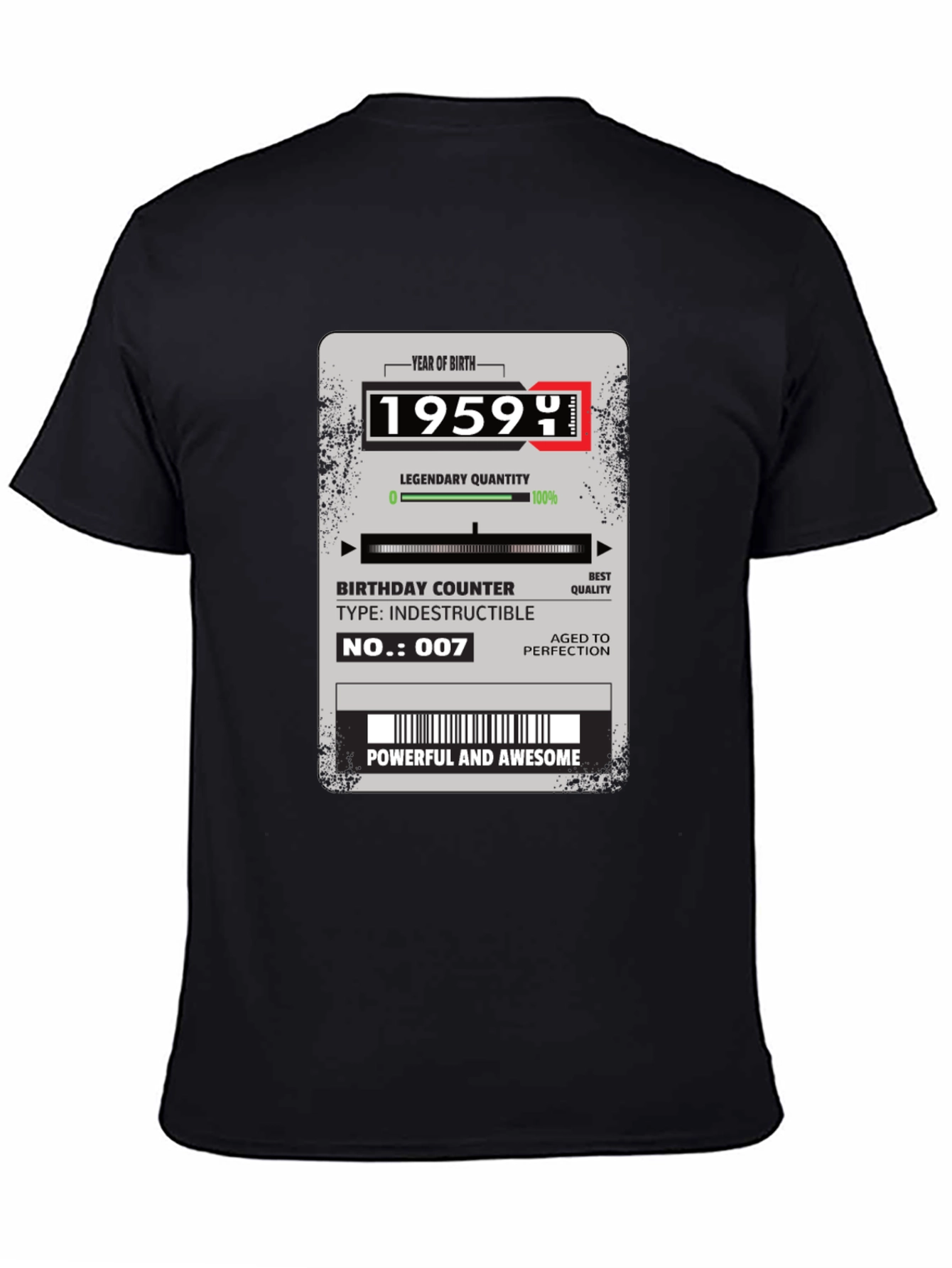 1959 Birthday Gift T-Shirt - Powerful & Awesome