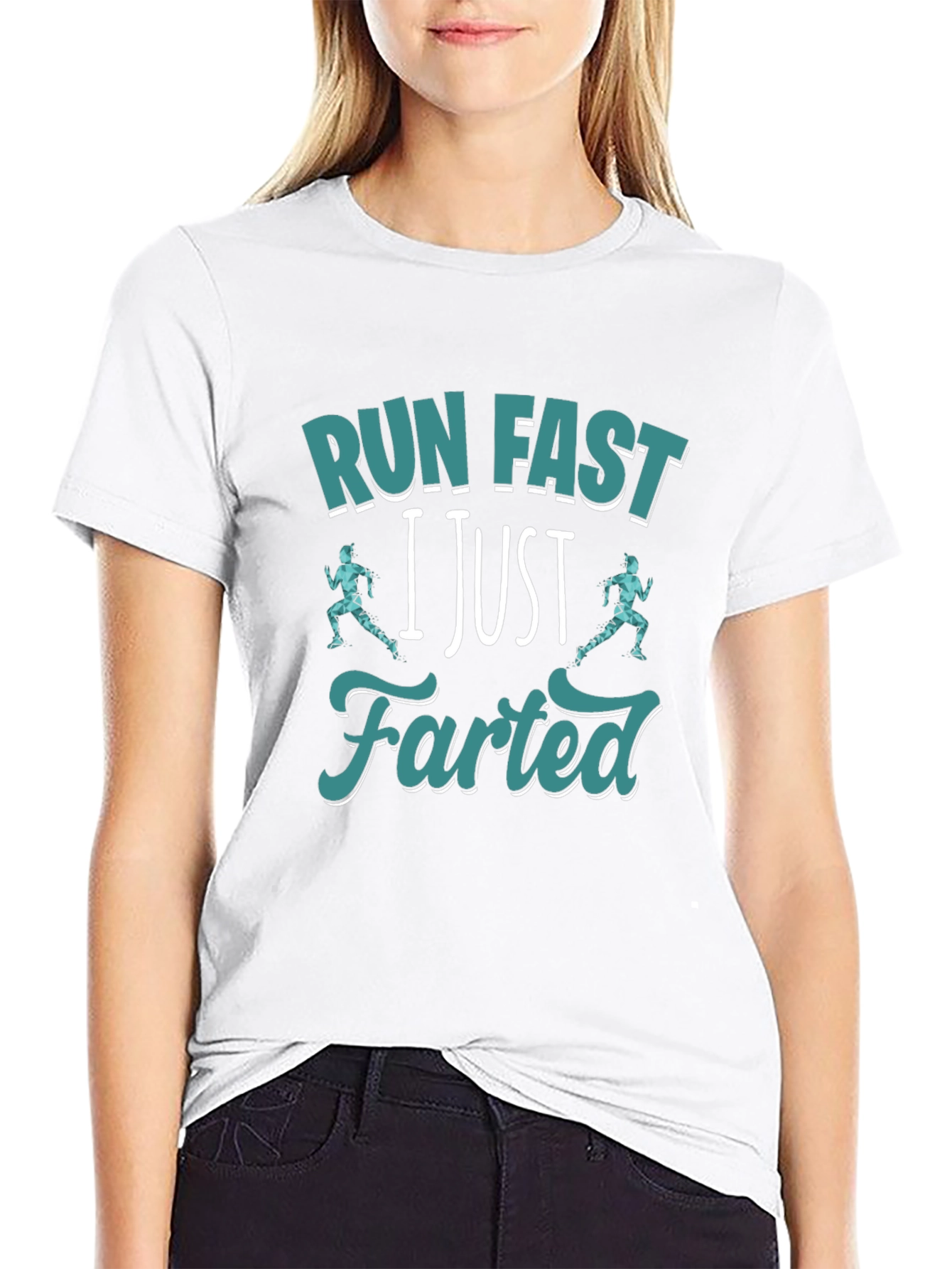 Run Fast I Just Farted T-Shirt Funny Gym Tee