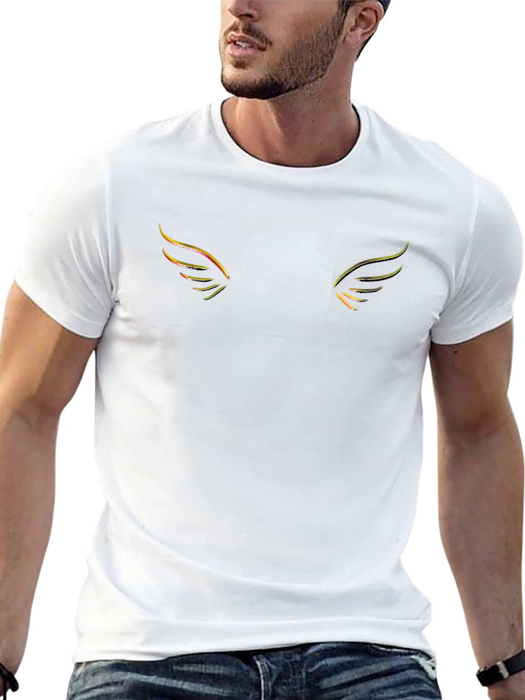 Wings Graphic Black T-Shirt