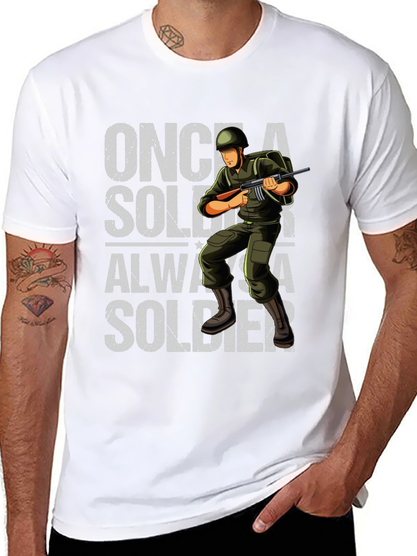 Once a Soldier Always a Soldier Graphic T-Shirt