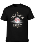 Full Moon Energy Black Graphic T-Shirt