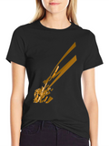 Abstract Geometric Tee - Black Graphic T-Shirt
