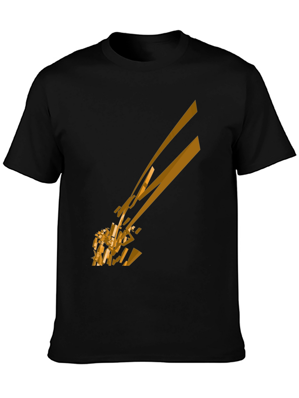 Abstract Geometric Tee - Black Graphic T-Shirt