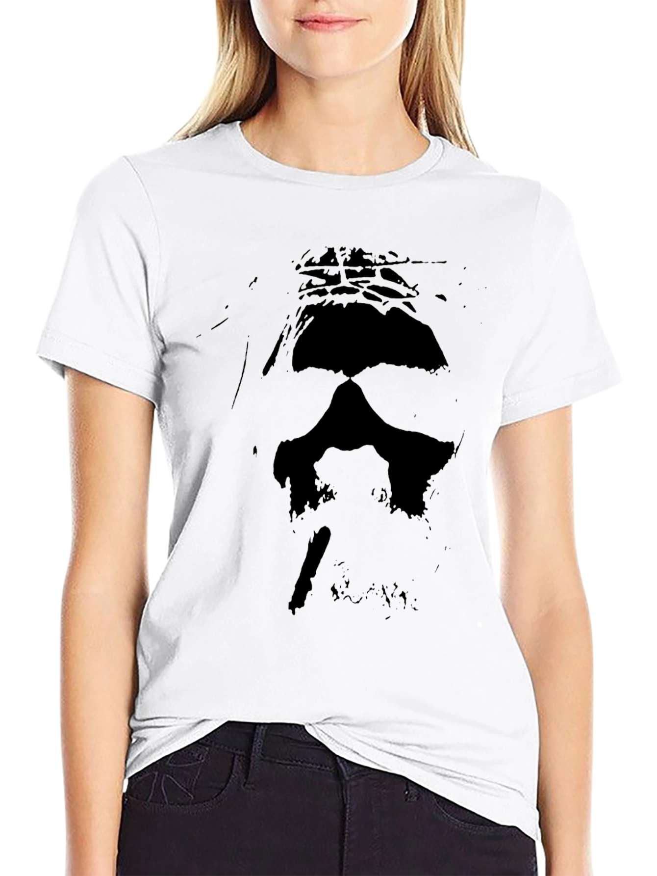 Abstract Graphic Black T-Shirt - Modern Style