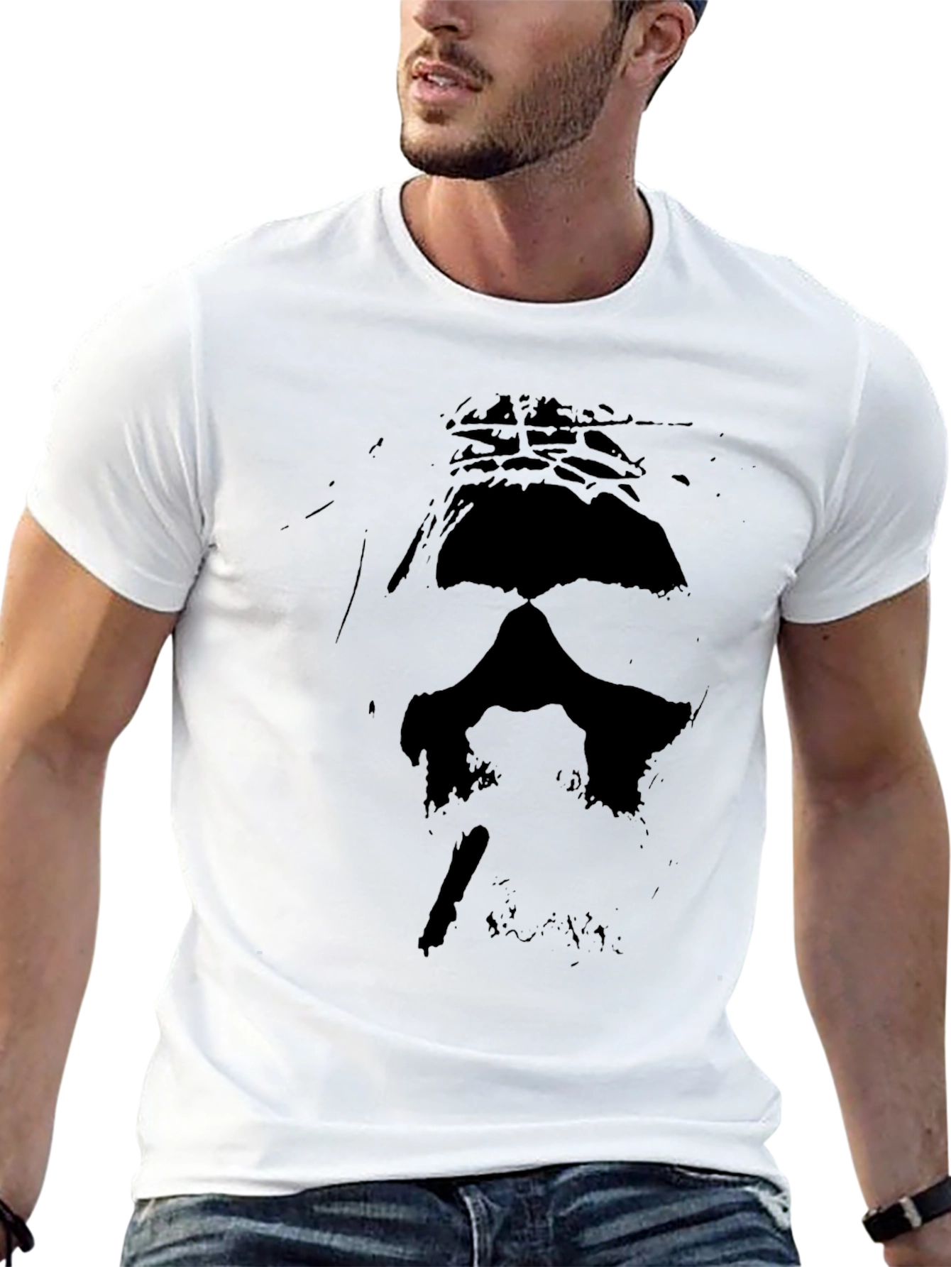 Abstract Graphic Black T-Shirt - Modern Style