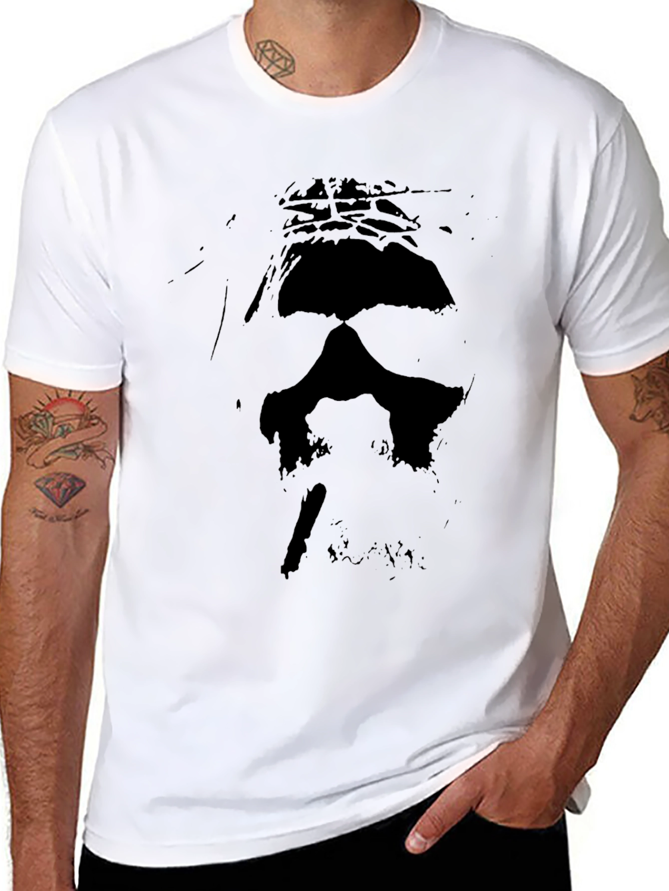 Abstract Graphic Black T-Shirt - Modern Style