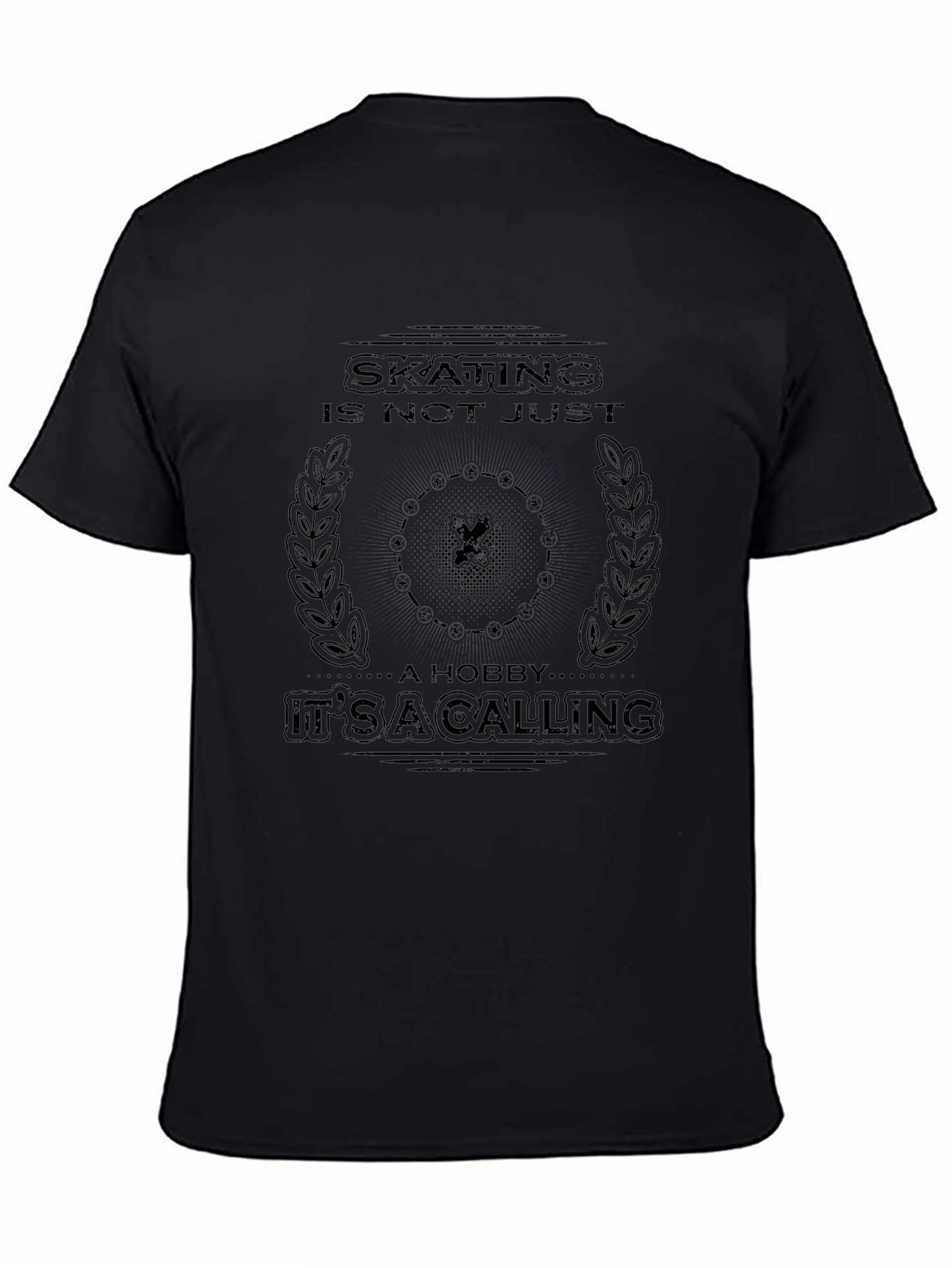 Skating Calling Graphic Tee - Black