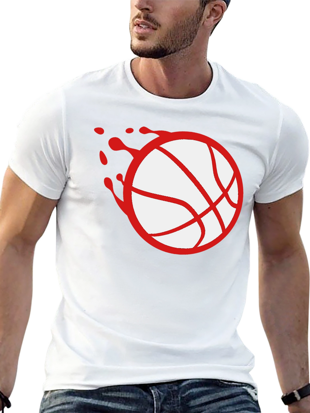 Basketball Splash Graphic Tee - Black