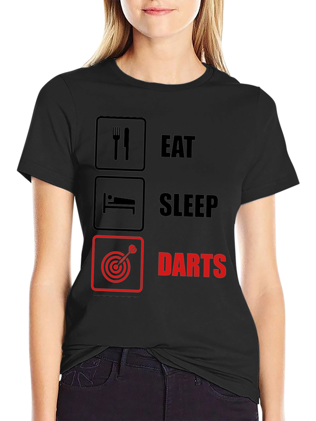 Eat Sleep Darts T-Shirt - Funny Hobby Tee