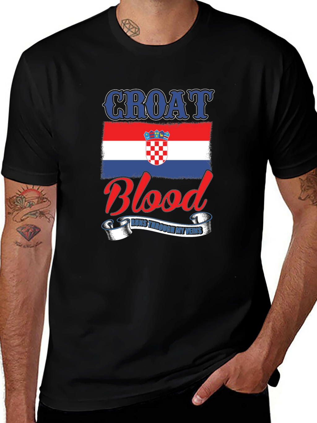 Croat Blood Runs Through My Veins T-Shirt