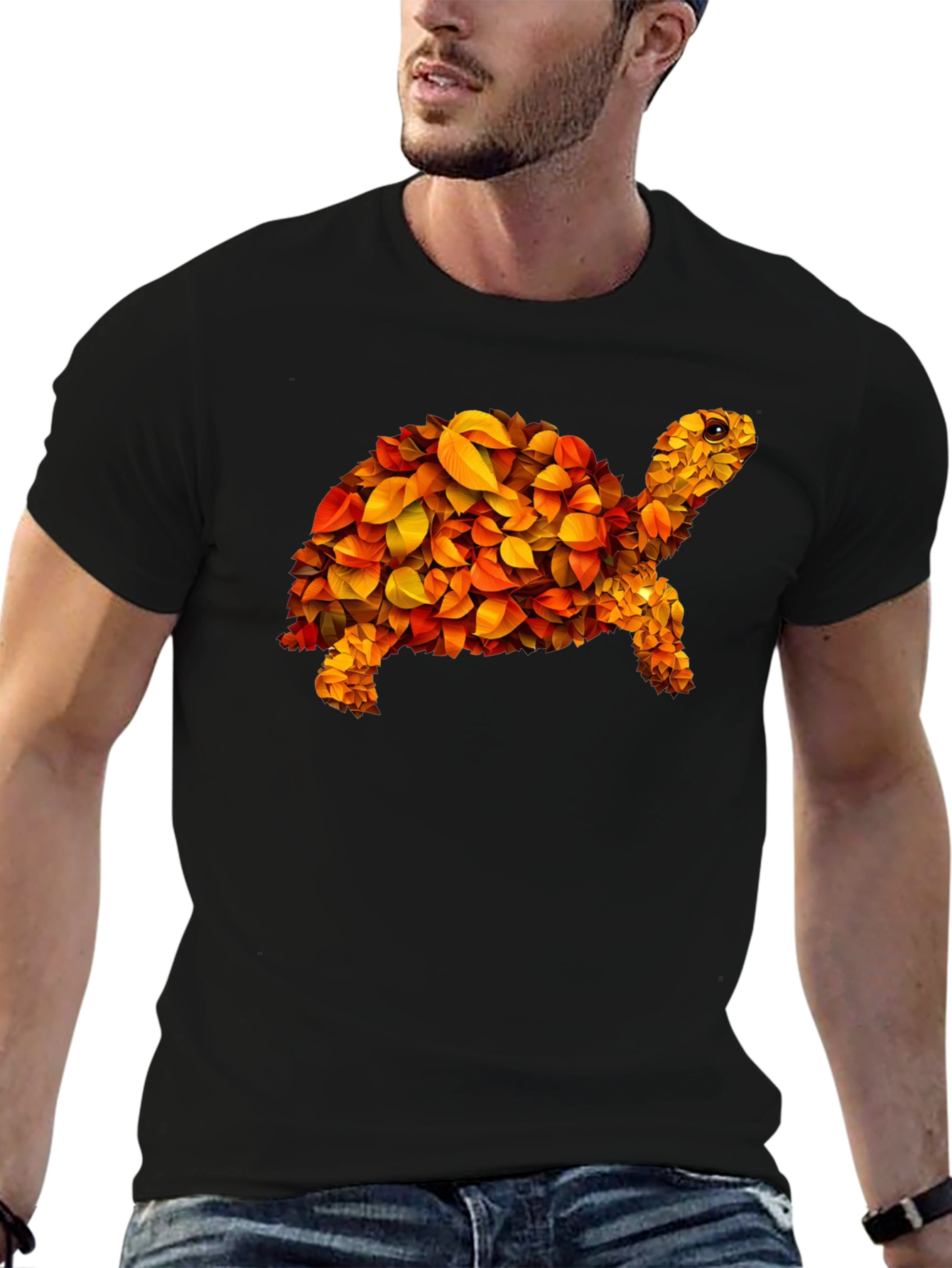 Leaf Turtle Graphic Tee - Unique Design