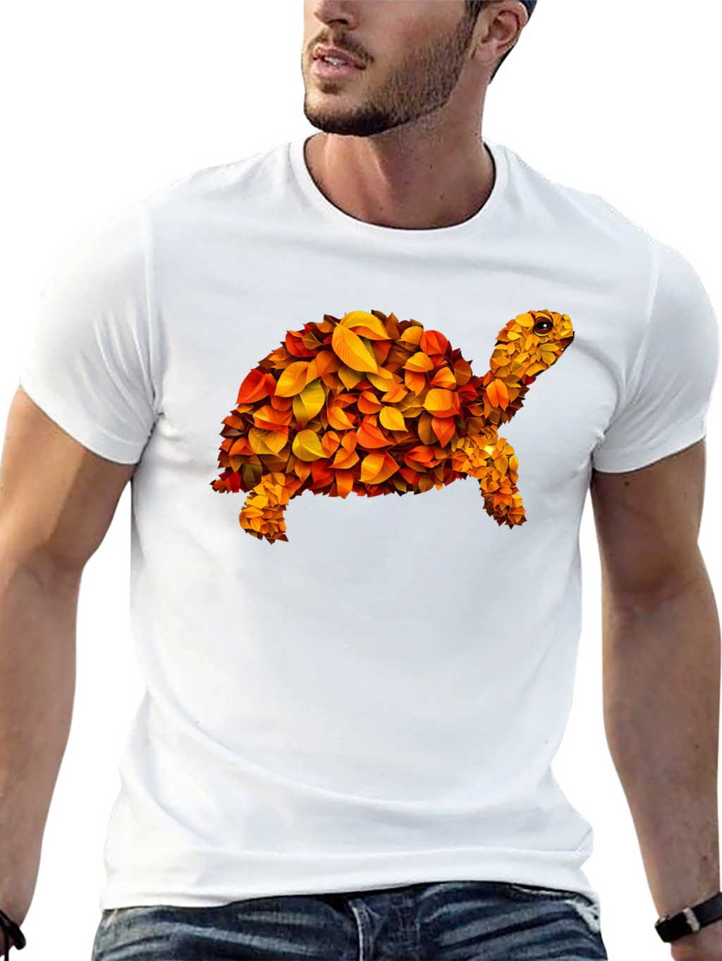 Leaf Turtle Graphic Tee - Unique Design