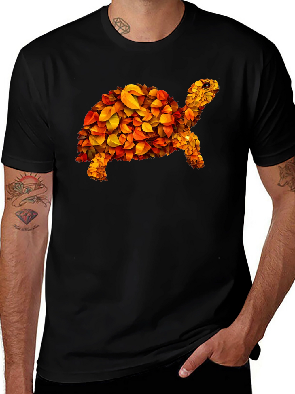 Leaf Turtle Graphic Tee - Unique Design