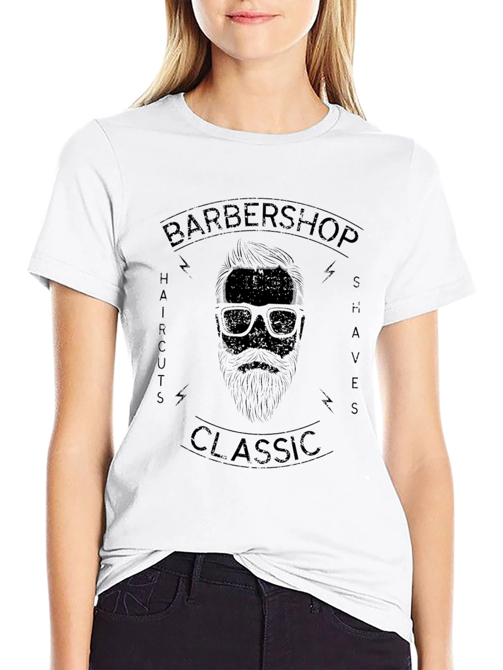 Classic Barbershop Graphic Print T-Shirt