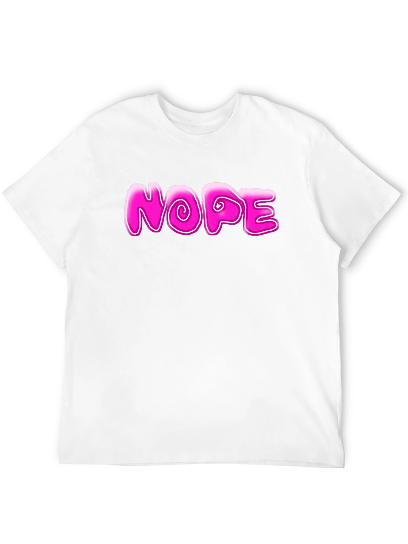 Nope Graphic Tee - Casual Mens Black T-Shirt