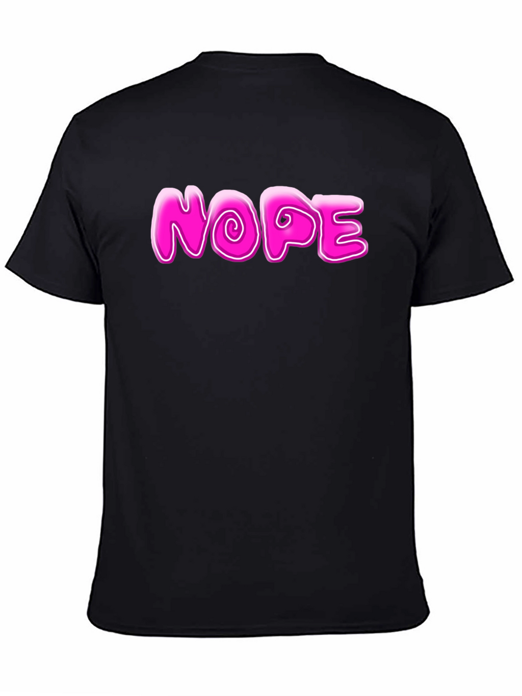 Nope Graphic Tee - Casual Mens Black T-Shirt