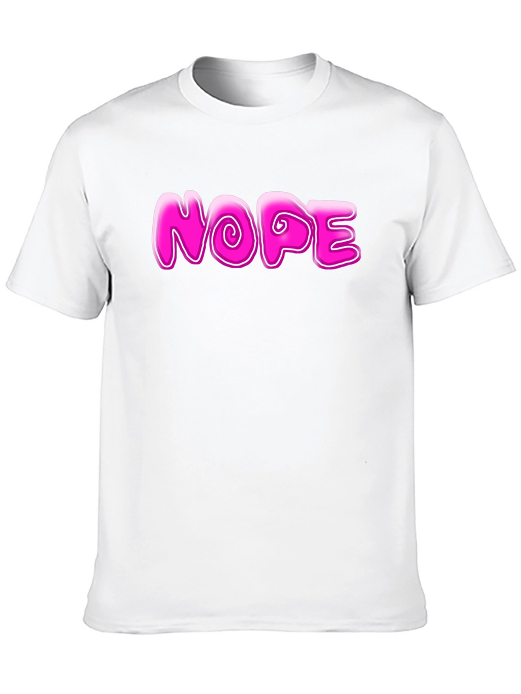 Nope Graphic Tee - Casual Mens Black T-Shirt